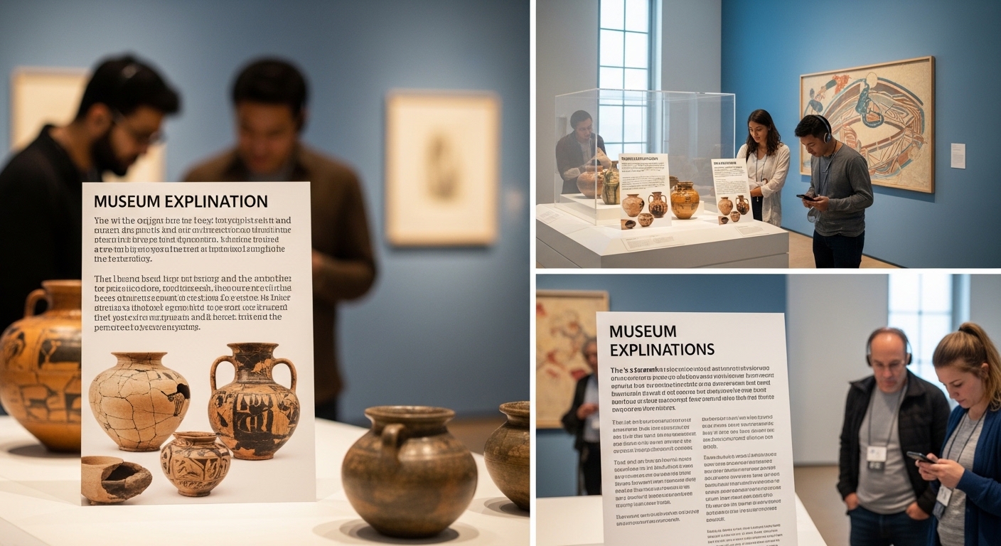 Museum explanation cards